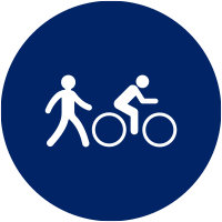 pedestrian / cycling icon
